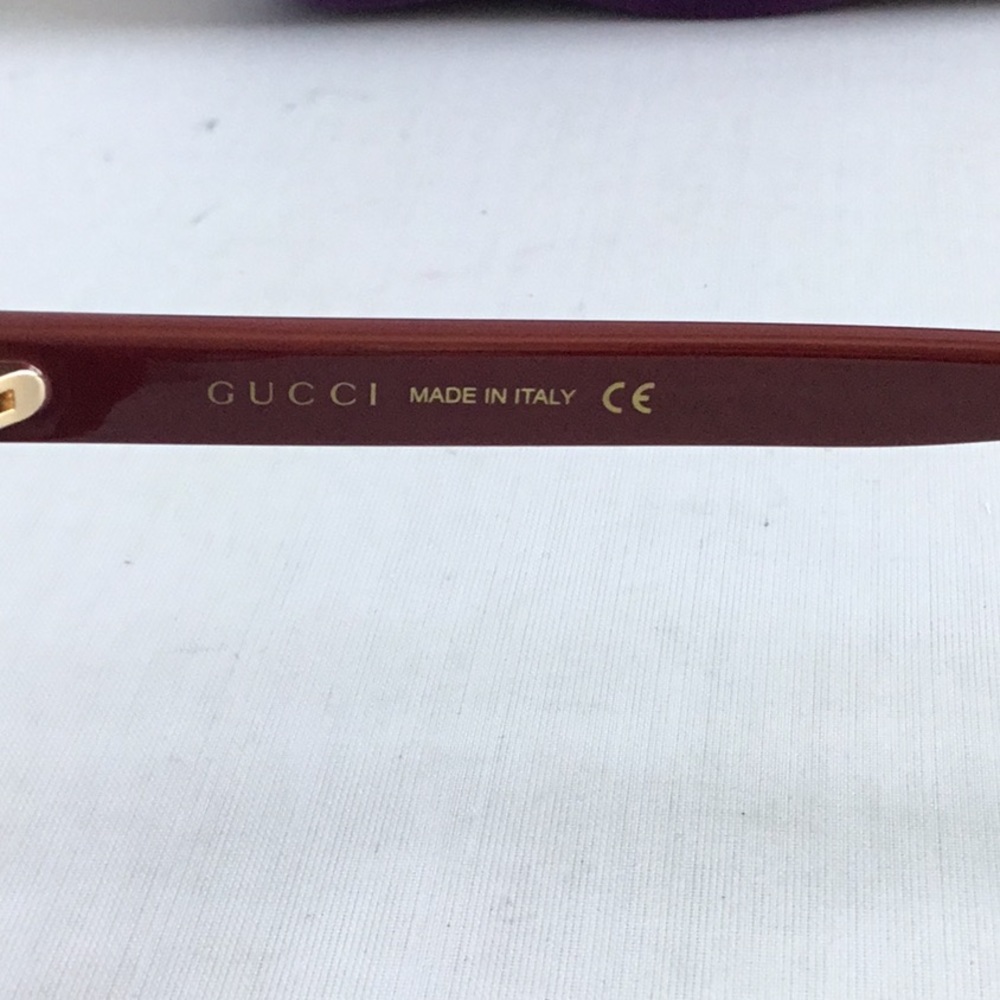 GUCCI RED CAT EYE SUNGLASSES LADIES. - Picture 8 of 13